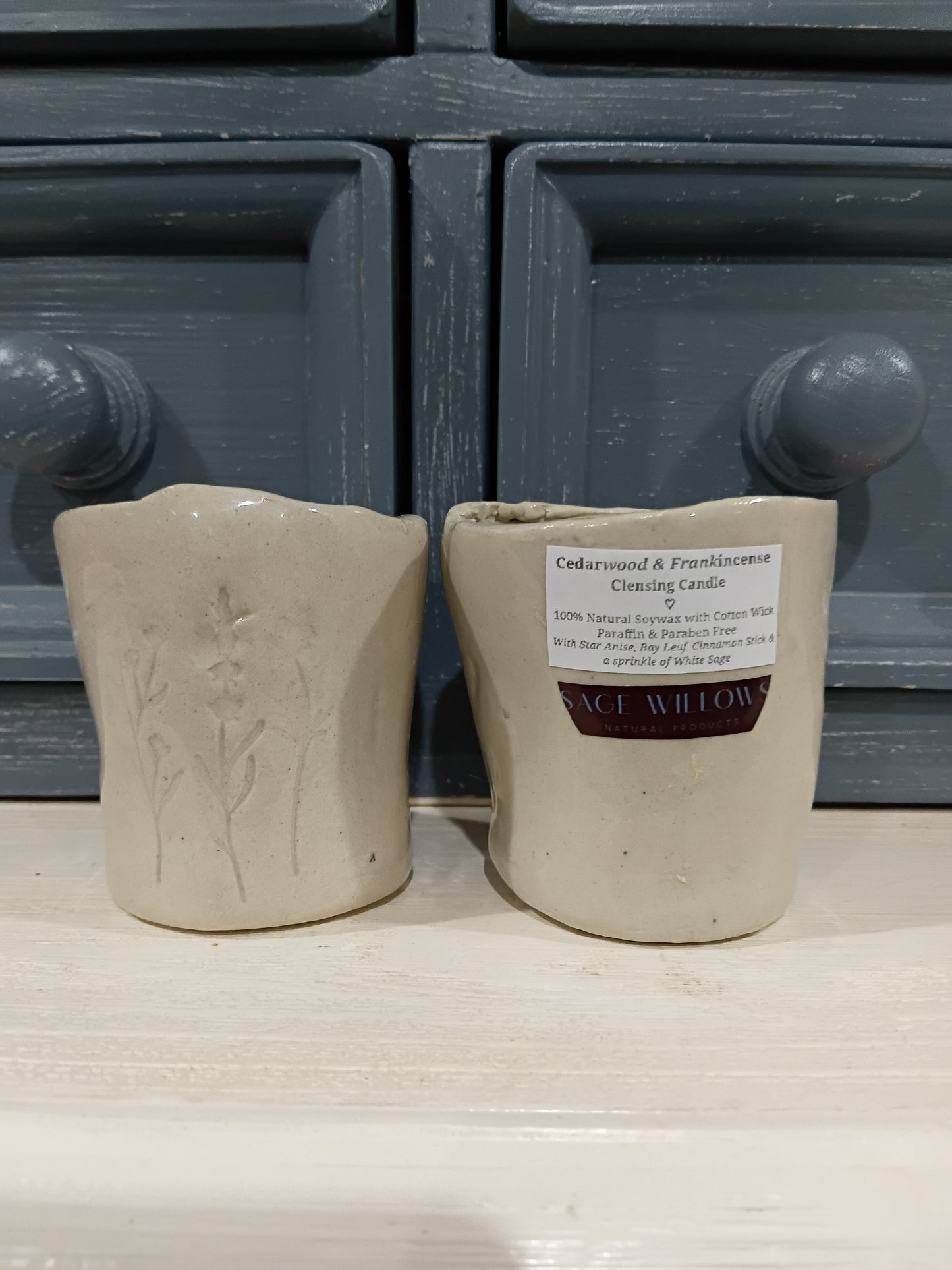 Cedarwood & Frankincense (approx 4oz) 100% Natural Soywax Candle